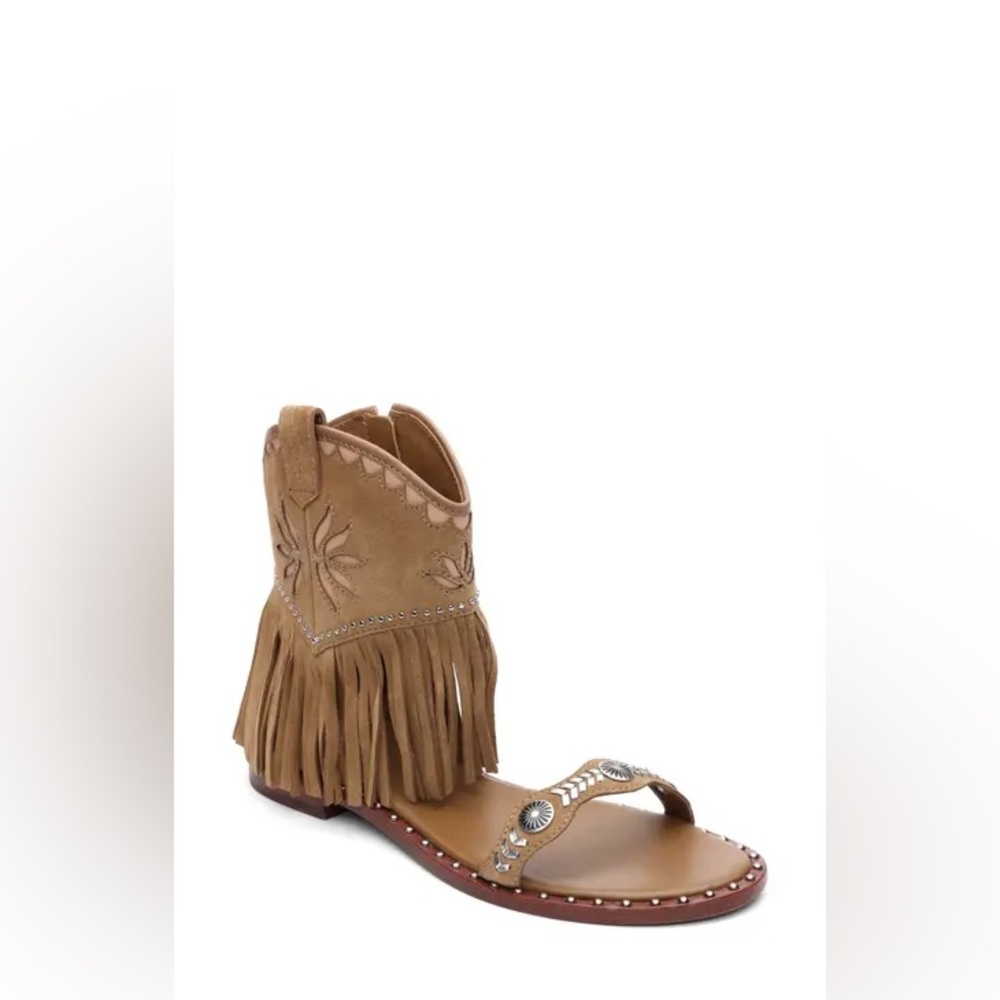 ASH x Free People Paquito Dakota Fringe Cowboy Western Sandals Shoes sz 6/36